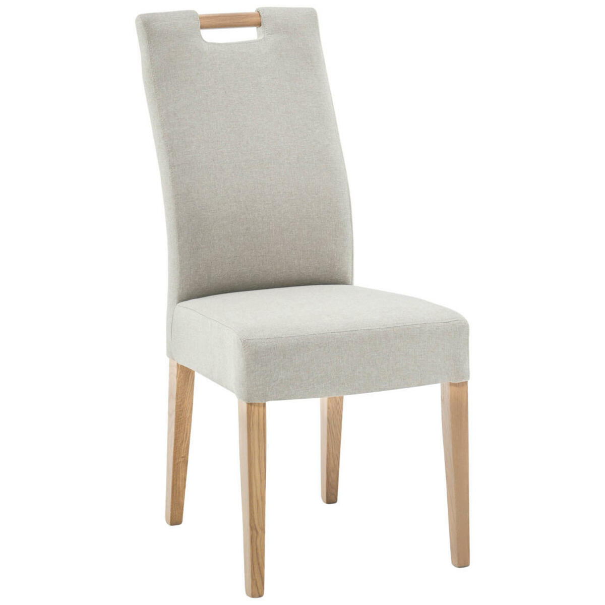 Bild 1 von Cantus Stuhl, Taupe, Eiche, Holz, Textil, Eiche, massiv, eckig, 47x100x47 cm, Beinauswahl, Stoffauswahl, Esszimmer, Stühle, Esszimmerstühle, Vierfußstühle