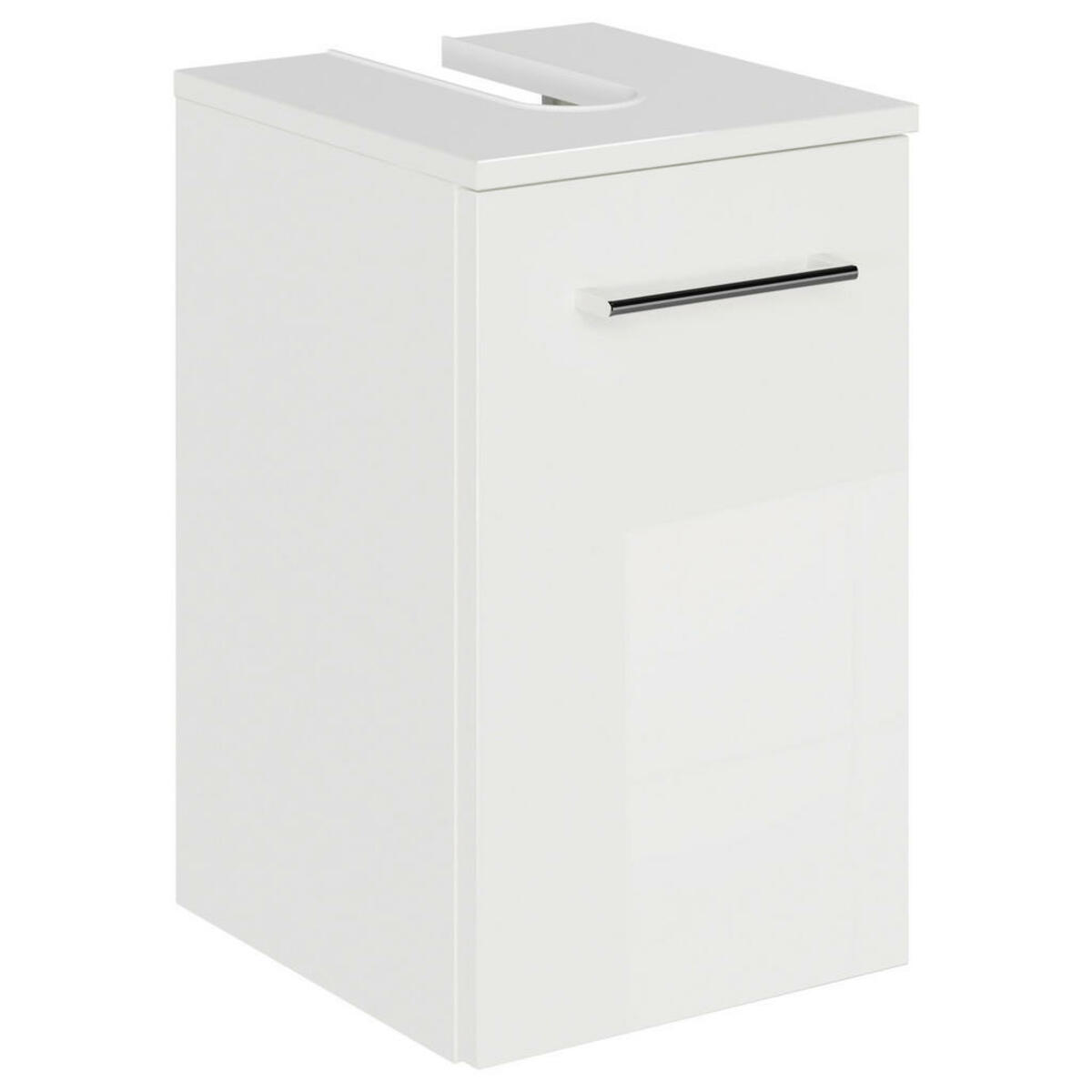 Bild 1 von Sadena Waschbeckenunterschrank M-Plan, Weiß Hochglanz, Metall, 30x49.8x33.3 cm, Goldenes M, Made in Germany, Zusatzausstattung erhältlich, hängend, Badezimmer, Badezimmerspiegel, Badspiegel