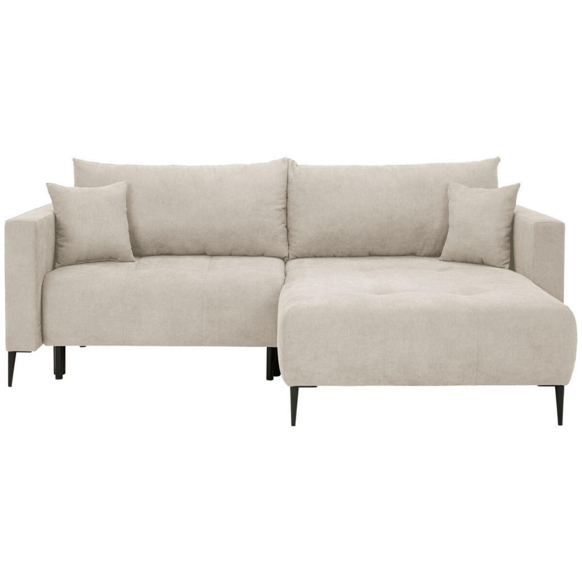 Bild 1 von Carryhome Ecksofa, Beige, Textil, 2-Sitzer, Füllung: Schaumstoff, Ottomane rechts, seitenverkehrt montierbar, L-Form, 226x155 cm, Liegefunktion, Schlafen auf Sitzhöhe, Rücken echt, Wohnzimmer, Sof