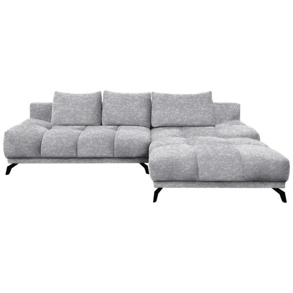 Bild 1 von Hom`in Ecksofa, Grau, Textil, 5-Sitzer, Füllung: Schaumstoff, Ottomane rechts, L-Form, 290x182 cm, Stoffauswahl, seitenverkehrt erhältlich, Schlafen auf Sitzhöhe, Wohnzimmer, Sofas & Couches, Wohn