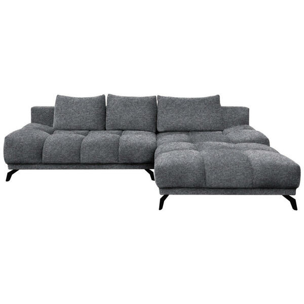 Bild 1 von Hom`in Ecksofa, Dunkelgrau, Textil, 5-Sitzer, Füllung: Schaumstoff, Ottomane rechts, L-Form, 290x182 cm, Stoffauswahl, seitenverkehrt erhältlich, Schlafen auf Sitzhöhe, Wohnzimmer, Sofas & Couches