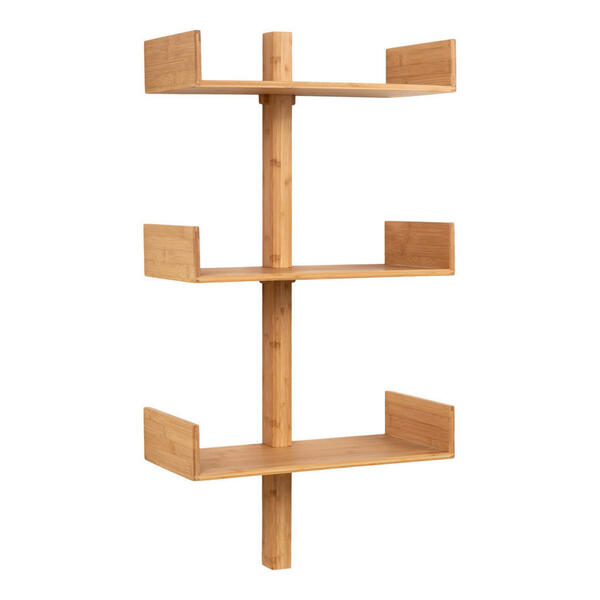 Bild 1 von Dekowandregal, Natur, Holz, Bambus, 50x102x25 cm, Dekoration, Skulpturen & Dekoobjekte, Dekoobjekte