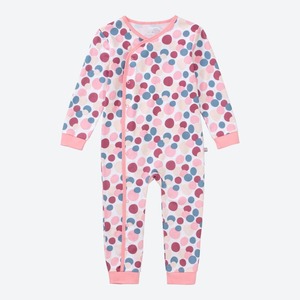 Baby-Mädchen-Schlafanzug mit Punkte-Muster