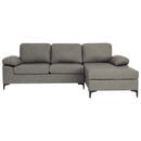 Bild 1 von Mid.you Ecksofa, Grau, Textil, 3-Sitzer, Füllung: Schaumstoff, Ottomane rechts, L-Form, 262x135 cm, Wohnzimmer, Sofas & Couches, Wohnlandschaften, Ecksofas