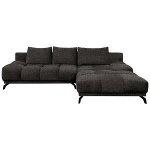 Hom`in Ecksofa, Anthrazit, Textil, 5-Sitzer, Füllung: Schaumstoff, Ottomane rechts, L-Form, 290x182 cm, Stoffauswahl, seitenverkehrt erhältlich, Schlafen auf Sitzhöhe, Wohnzimmer, Sofas & Couches,