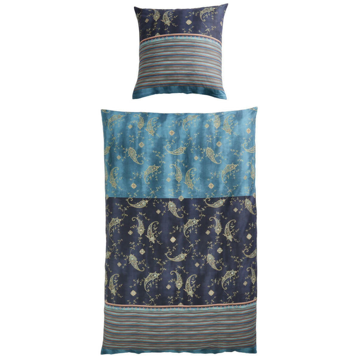 Bild 1 von Bassetti Wendebettwäsche Bibi B1, Blau, Petrol, Textil, Ornament, 135 cm, Textiles Vertrauen - Oeko-Tex®, pflegeleicht, bügelleicht, Schlaftextilien, Bettwäsche, Bettwäsche, Wendebettwäsche