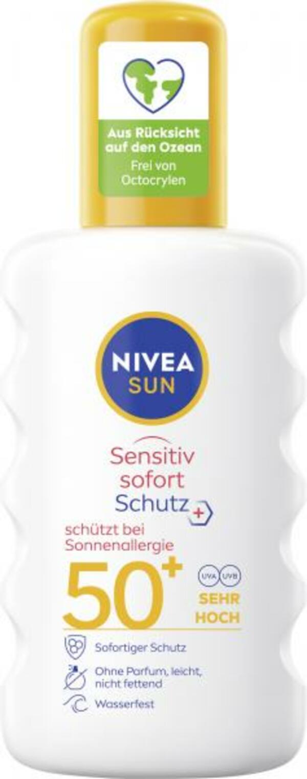 Bild 1 von Nivea Sun Sensitiv Sofort Schutz Spray bei Sonnenallergie LSF 50+