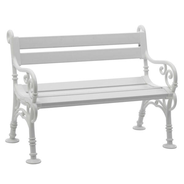 Bild 1 von Modante Gartenbank, Weiß, Kunststoff, 2-Sitzer, 115x85x60 cm, abwischbar, Typenauswahl, mit Rückenlehne, Gartenmöbel, Gartenbänke