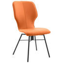 Bild 1 von Musterring Stuhl Nevio, Orange, Leder, Echtleder, Color-Finish-Leder, Rundrohr, Drehkreuz, 49x95x63 cm, Lederauswahl, Stoffauswahl, Sitzfläche 360° drehbar, automatische Rückholfunktion, Esszimmer
