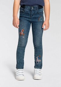 KIDSWORLD Stretch-Jeans mit toller Stickerei, Blau