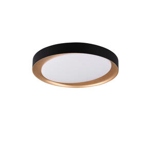 Deckenleuchte Zeta, Schwarz, Gold, Kunststoff, 7 cm, Lampen & Leuchten, Innenbeleuchtung, Deckenleuchten