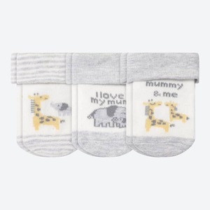 Unisex-Baby-Socken mit Tiermotiv, 3er-Pack