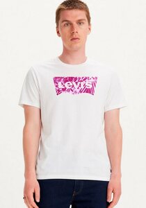 Levi's® T-Shirt CREWNECK TEE mit Logo-Front-Print, Rot|weiß