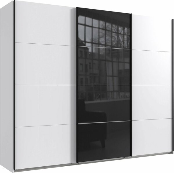 Bild 1 von Wimex Schwebetürenschrank Norderstedt INKLUSIVE 2 Stoffboxen und 2 zusätzliche Einlegeböden, Schwarz|weiß