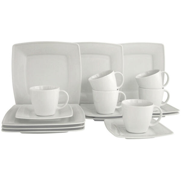 Bild 1 von Creatable Kaffeeservice Victora Weiss, Weiß, Keramik, 18-teilig, 200 ml,200 ml, lebensmittelecht, Essen & Trinken, Geschirr, Geschirr-Sets, Kaffeeservice