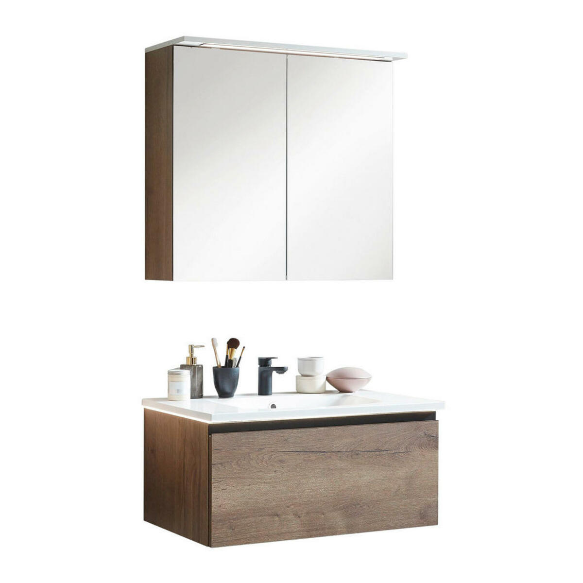 Bild 1 von Celina Home Badezimmer, Eiche, Glas, 1 Schubladen, 81.4 cm, Blauer Engel, Pefc, Goldenes M, Made in Germany, DIN EN ISO 14001, DIN EN ISO 50001, DIN EN ISO 9001, hängend, individuell planbar, planba