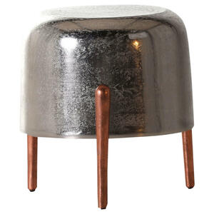 Beistelltisch, Silber, Metall, rund, Rundrohr, 34x36 cm, Wohnzimmer, Wohnzimmertische, Beistelltische, Beistelltische Metall