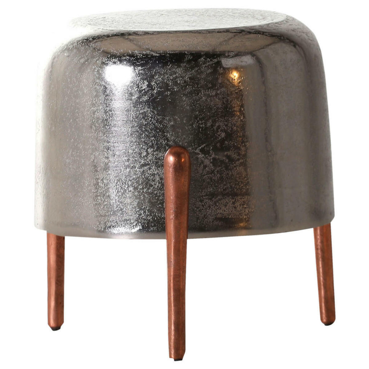 Bild 1 von Beistelltisch, Silber, Metall, rund, Rundrohr, 34x36 cm, Wohnzimmer, Wohnzimmertische, Beistelltische, Beistelltische Metall