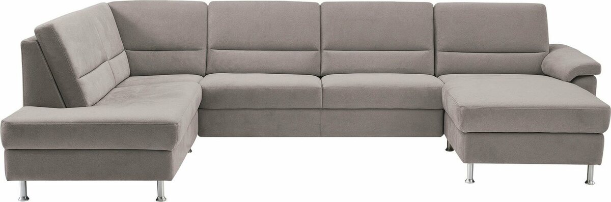 Bild 1 von CALIZZA INTERIORS Wohnlandschaft Onyx, 3 Teile, wahlweise mit Bettfunktion und Bettkasten, Grau