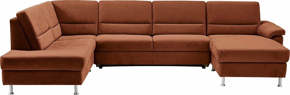 Bild 1 von CALIZZA INTERIORS Wohnlandschaft Onyx, 3 Teile, wahlweise mit Bettfunktion und Bettkasten, Orange