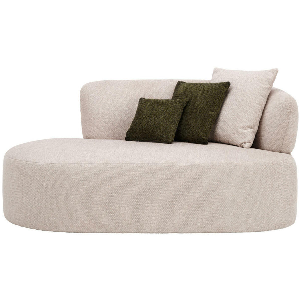 Bild 1 von Hom`in Récamiere, Dunkelgrün, Beige, Textil, 166x86x105 cm, Typenauswahl, Stoffauswahl, seitenverkehrt erhältlich, Hocker Rücken echt, Wohnzimmer, Sofas & Couches, Sofas, Recamieren