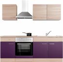 Bild 1 von Flex-Well Küche Portland, mit E-Geräten, Breite 210 cm, in vielen Farbvarianten erhältlich, Lila