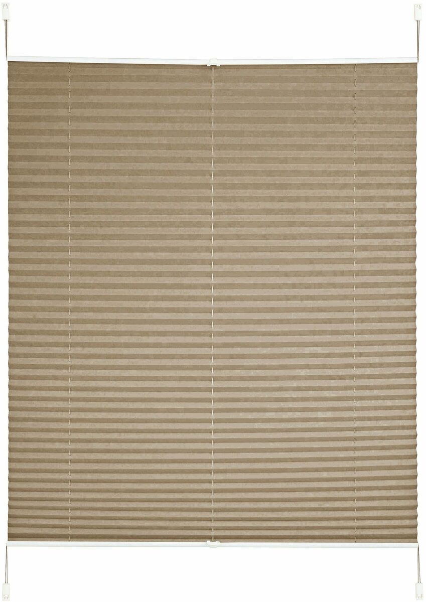 Bild 2 von Plissee DAHRA, my home, Lichtschutz, ohne Bohren, verspannt, Klemmfix, Fixmaß, Crushed-Optik, Klemmfix, Klemmträger, Bestseller, Klemmträger