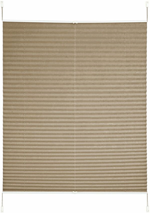 Bild 2 von Plissee DAHRA, my home, Lichtschutz, ohne Bohren, verspannt, Klemmfix, Fixmaß, Crushed-Optik, Klemmfix, Klemmträger, Bestseller, Klemmträger