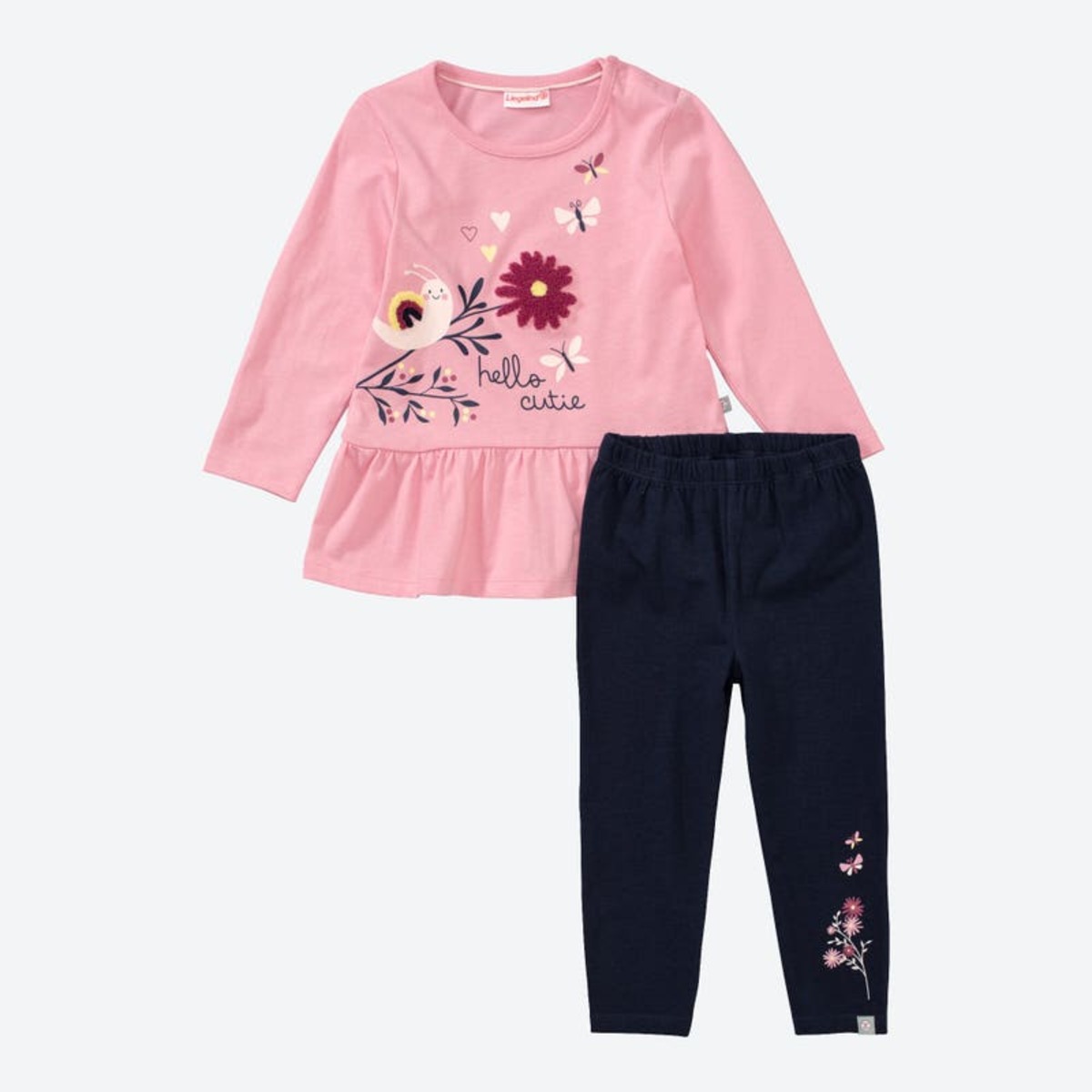 Bild 1 von Baby-Mädchen-Set mit breiter Rüsche, 2-teilig