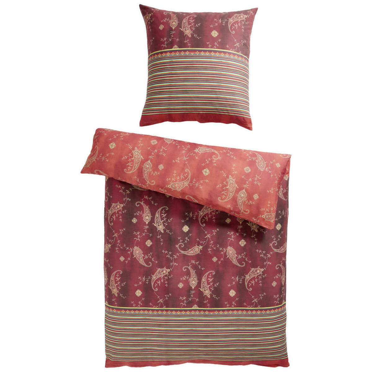 Bild 1 von Bassetti Wendebettwäsche Bibi R1, Dunkelrot, Dunkelorange, Textil, Ornament, 155 cm, Textiles Vertrauen - Oeko-Tex®, pflegeleicht, bügelleicht, Schlaftextilien, Bettwäsche, Bettwäsche, Wendebett