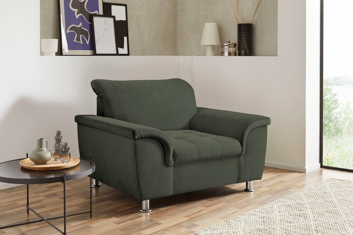 Bild 1 von DOMO collection Sessel Franzi, wahlweise mit Kopfteilverstellung, Grün