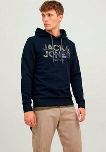Jack & Jones Kapuzensweatshirt JJJAMES SWEAT HOOD, Blau