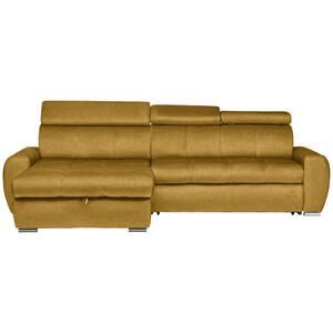 Stylife Ecksofa, Gelb, Textil, 3-Sitzer, seitenverkehrt montierbar, L-Form, 276x173 cm, Stoffauswahl, Liegefunktion, Schlafen auf Sitzhöhe, Hocker erhältlich, Rücken echt, Wohnzimmer, Sofas & Couc