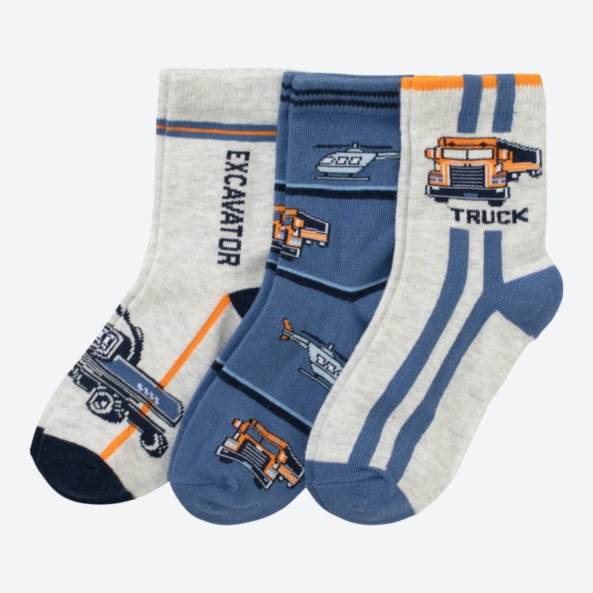Bild 1 von Jungen-Socken mit Truck-Motiv, 3er-Pack