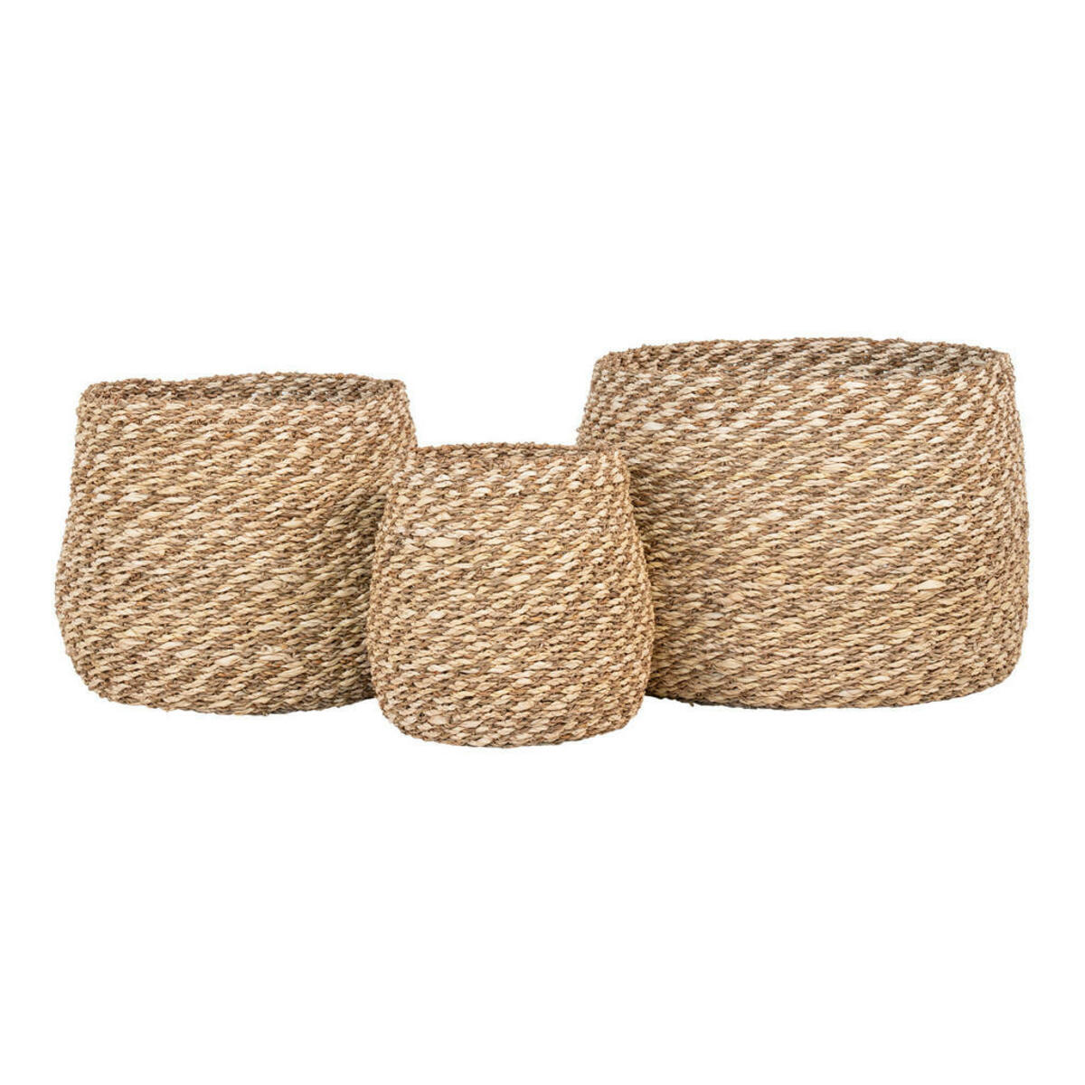 Bild 1 von Korbset, Hellbraun, 3-teilig, rund, 30 cm, Ordnen & Aufbewahren, Aufbewahrungskörbe