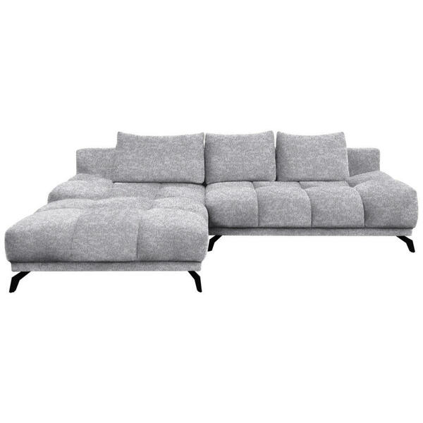 Bild 1 von Hom`in Ecksofa, Grau, Textil, 5-Sitzer, Füllung: Schaumstoff, Ottomane links, L-Form, 290x182 cm, Stoffauswahl, seitenverkehrt erhältlich, Schlafen auf Sitzhöhe, Wohnzimmer, Sofas & Couches, Wohnl