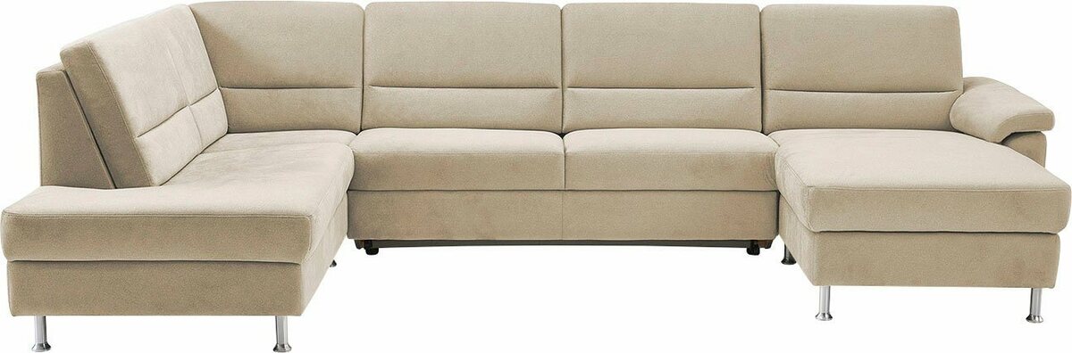 Bild 1 von CALIZZA INTERIORS Wohnlandschaft Onyx, 3 Teile, wahlweise mit Bettfunktion und Bettkasten, Beige