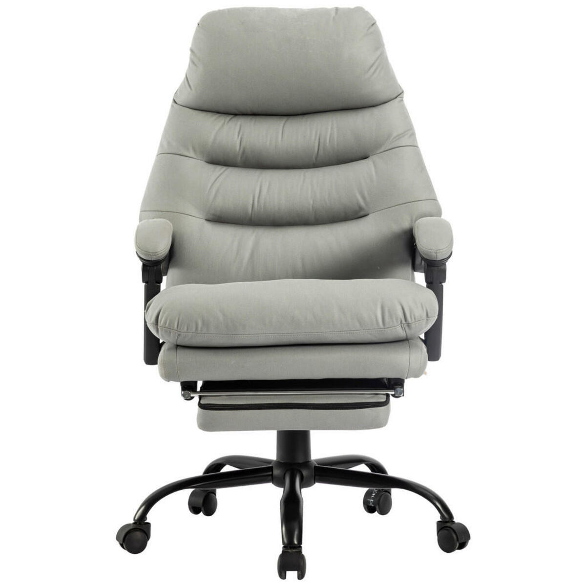 Bild 1 von Mid.you Drehstuhl, Grau, Schwarz, Metall, Kunststoff, Textil, Drehkreuz, 64x114-122x72 cm, Sitzfläche 360° drehbar, Arbeitszimmer, Bürostühle, Drehstühle