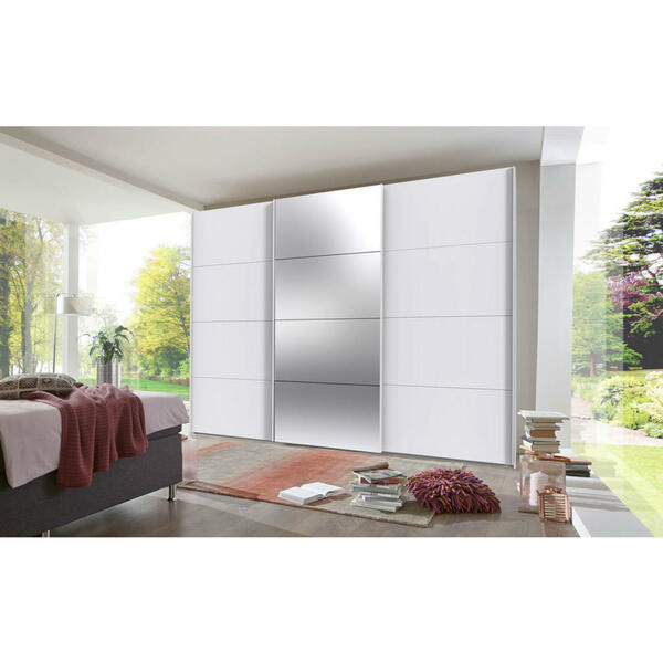 Bild 1 von Mid.you Schwebetürenschrank, Weiß, Holzwerkstoff, 6 Fächer, 313x236x64 cm, BQ - Bündnis für Qualität, Made in Germany, DIN EN ISO 9001, Schlafzimmer, Kleiderschränke, 3- türige Kleiderschrän