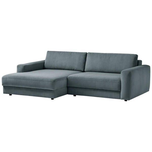 Bild 1 von Mid.you Ecksofa, Blaugrau, Textil, 4-Sitzer, Füllung: Schaumstoff, Silikon, Ottomane links, L-Form, 250x176 cm, Sitzqualitäten, Rücken echt, Wohnzimmer, Sofas & Couches, Wohnlandschaften, Ecksofas