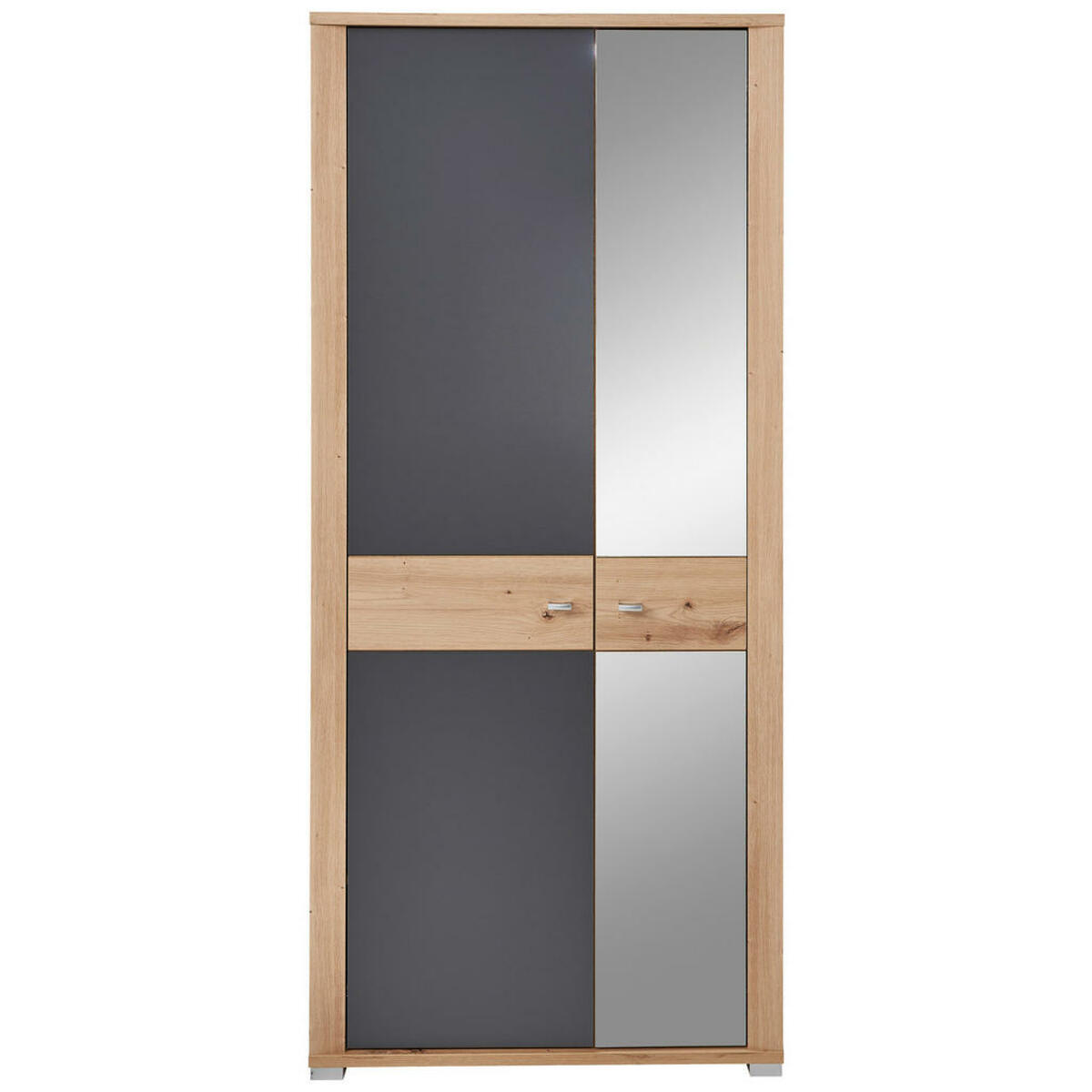 Bild 1 von Xora Garderobenschrank, Graphit, Eiche Artisan, Holzwerkstoff, 7 Fächer, 86x199x38 cm, Beimöbel erhältlich, Typenauswahl, Garderobe, Garderobenschränke, Garderobenschränke