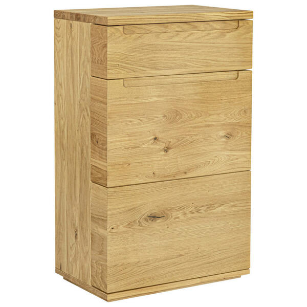 Bild 1 von Linea Natura Schuhschrank, Wildeiche, Holz, Wildeiche, massiv, 2 Fächer, 1 Schubladen, 60x100x40 cm, Typenauswahl, stehend, Beimöbel erhältlich, Garderobe, Schuhaufbewahrung, Schuhschränke