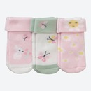 Bild 1 von Baby-Mädchen-Frottee-Socken, 3er-Pack