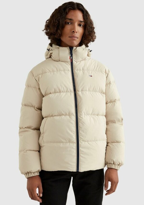 Bild 1 von Tommy Jeans Daunenjacke TJM ESSENTIAL DOWN JACKET mit Tunnelzug und Stoppern an der Kapuze, Beige