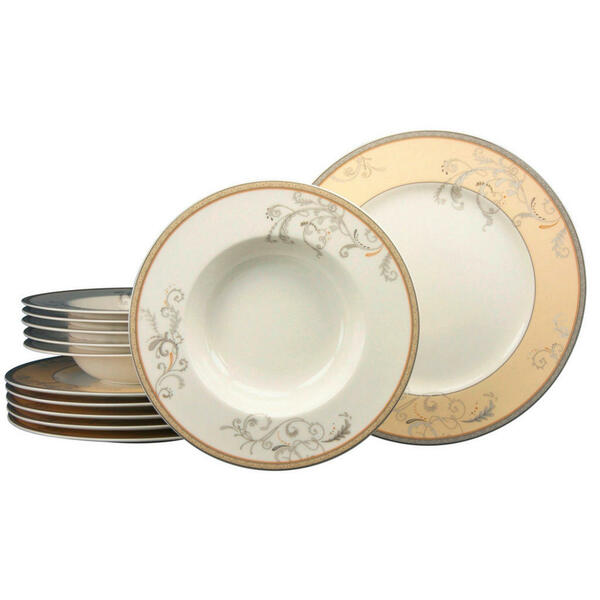 Bild 1 von Creatable Tafelservice, Mehrfarbig, Keramik, 12-teilig, Essen & Trinken, Geschirr, Geschirr-Sets, Tafelservice