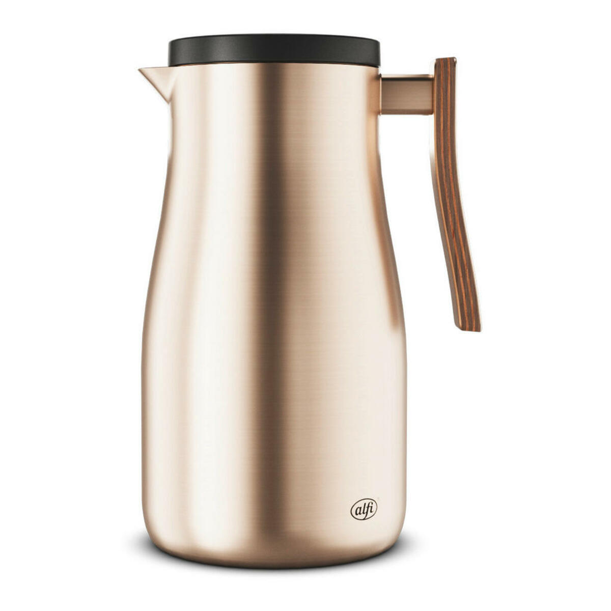 Bild 1 von Alfi Isolierkanne Studio Allure, Champagner, Holz, Metall, 1 L, BPA-frei, doppelwandig, lebensmittelecht, Vakuum, abnehmbarer Deckel, Schraubverschluss, hält warm, kalt, schadstofffrei, Kaffee & Tee