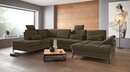Bild 1 von Places of Style Wohnlandschaft Costello, incl. Sitztiefenverstellung und Armlehnfunktion, 3 Nierenkissen, Grün