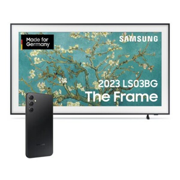 Bild 1 von Samsung The Frame GQ55LS03BG 138cm 55" 4K QLED 120Hz Smart TV + Galaxy A34