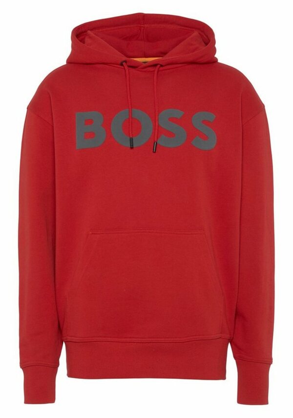 Bild 1 von BOSS ORANGE Sweatshirt WebasicHood mit weißem Logodruck, Rot