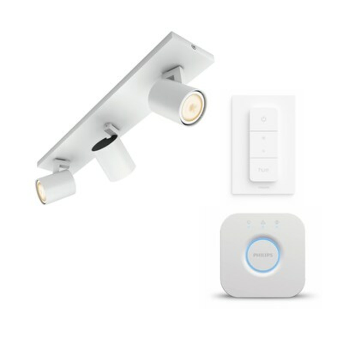Bild 1 von Philips Hue White Amb. Runner Spot 3 flg. 350lm + Dimmschalter + Bridge